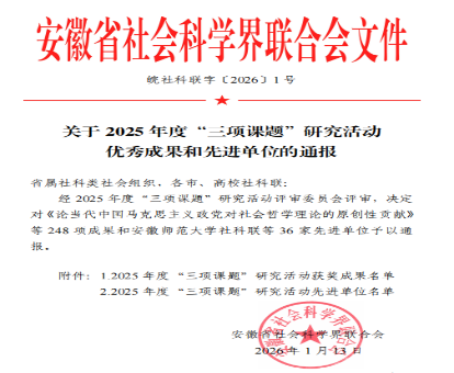 兴马公司论文荣获安徽省社科联“三项课题”研究活动优秀奖